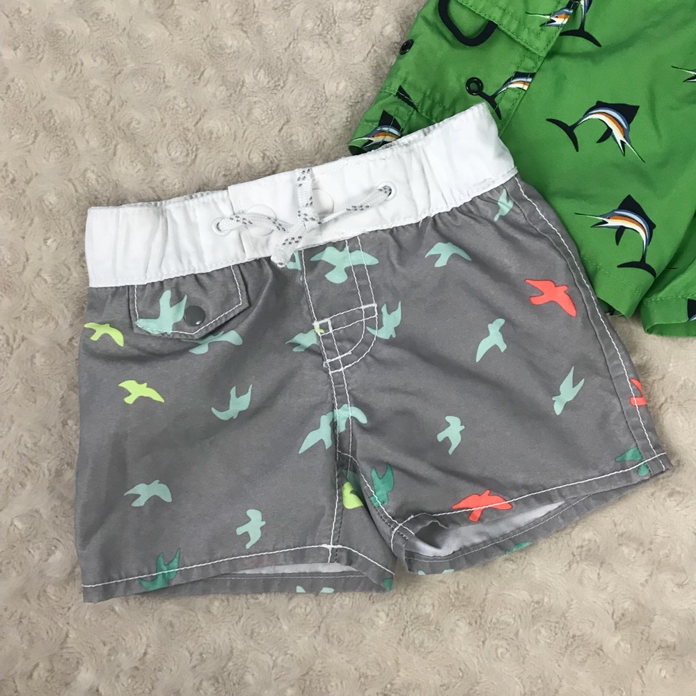 Baby Gap Swim Trunk Shorts Bundle Swordfish Bird - Picture 2 of 7
